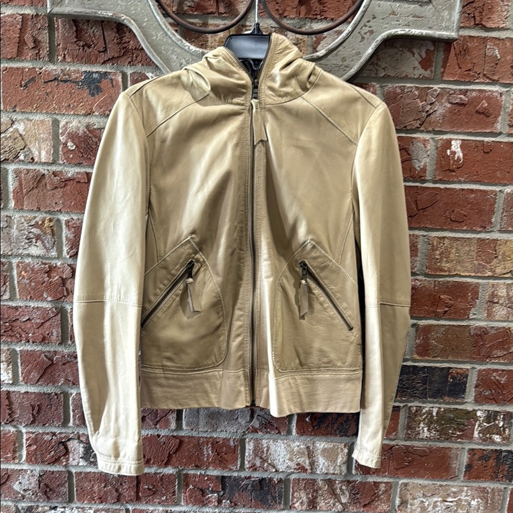 Laundry By Shelli Segal Tan Leather Jacket